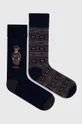σκούρο μπλε Κάλτσες Polo Ralph Lauren 2-pack Ανδρικά