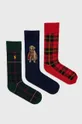 барвистий Шкарпетки Polo Ralph Lauren (3-pack) Чоловічий