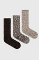 hnedá Ponožky Abercrombie & Fitch 3-pak Pánsky