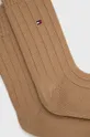 Μάλλινες κάλτσες Tommy Hilfiger μπεζ