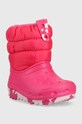 Дитячі чоботи Crocs 207683.CROCS.CLASSIC.NEO.PUFF.BOOT.T рожевий AW22