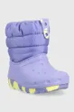 Παιδικές μπότες χιονιού Crocs μωβ