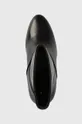 čierna Kožené členkové topánky Sisley