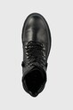Sisley stivali da motociclista in pelle nero 8G9LWD00Y.700