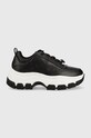 Guess sneakersy Bria platforma czarny FL7BIR.ELE12.BLACK