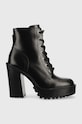 Guess botine Kalissa cu snur negru FL7KLS.LEA10.BLACK