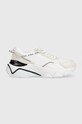 Guess sneakers MICOLA piele întoarsă alb FL7MIC.LEA12.WHITE