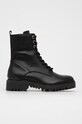 Guess workery skórzane Olone nieocieplane czarny FL7OLO.LEA10.BLACK