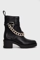 Guess botki Parsle słupek czarny FL7PRL.ELE10.BLACK