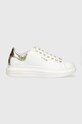 Guess sneakersy skórzane VIBO imitacja skóry licowej biały FL7RNO.ELE12.WHIGO