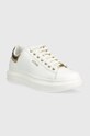 Guess sneakersy skórzane VIBO FL7RNO.ELE12.WHIGO biały AW22