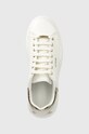 Guess sneakersy skórzane VIBO biały FL7RNO.ELE12.WHIGO