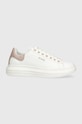 Guess sneakersy skórzane VIBO imitacja skóry licowej biały FL7RNO.ELE12.WHIPI