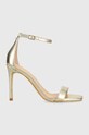Кожени сандали Guess Devon гладка кожа злато FL7DEV.LEM03.PLATI