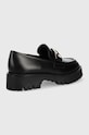 Guess mokasyny skórzane ILARY FL7ILR.LEA14.BLACK czarny AW23