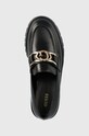 Kožne mokasinke Guess Ilary crna FL7ILR.LEA14.BLACK