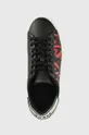 μαύρο Δερμάτινα αθλητικά παπούτσια Guess Rockie