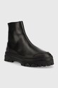 Kožené členkové topánky Patrizia Pepe 8Y0016.L011.K103 čierna AW23