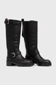 Red Valentino kozaki skórzane 1Q2S0D95TZR.0NO czarny AW22