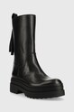 Red Valentino botki skórzane 1Q0S0G11DMH.0NO czarny AW22