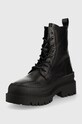Încălțăminte Tommy Jeans bocanci de piele Lace Up Boot EN0EN01899.BDS negru
