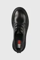 czarny Tommy Jeans półbuty skórzane Foxing Leather Shoe EN0EN01905.BDS