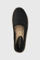 czarny Tommy Hilfiger espadryle TH Textured Flatform