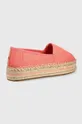 Εσπαντρίγιες Tommy Hilfiger Th Textured Flatform ροζ