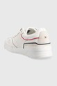Obuwie Tommy Hilfiger sneakersy skórzane Low Cut Basket FW0FW06524.YBR biały