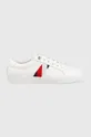 λευκό Δερμάτινα αθλητικά παπούτσια Tommy Hilfiger Corporate Tommy Cupsole Γυναικεία