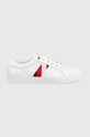 biały Tommy Hilfiger sneakersy skórzane Corporate Tommy Cupsole Damski