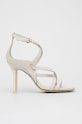 Kožne sandale Tommy Hilfiger Elevated Th High Heel štikla bijela FW0FW06653.YBL