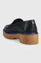 Usnjeni mokasini Tommy Hilfiger Th Hardware Chunky Loafer  Zunanjost: Naravno usnje Notranjost: Tekstilni material, Naravno usnje Podplat: Sintetični material