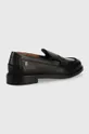 Δερμάτινα μοκασίνια Tommy Hilfiger Th Preppy Flat Loafer μαύρο