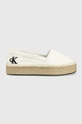 bijela Espadrile Calvin Klein Jeans Flatform Espadrille Ženski