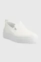 Πάνινα παπούτσια Calvin Klein Jeans Vulcanized Flatform Bold Slipon λευκό