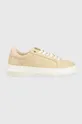 beige Calvin Klein Jeans sneakers in pelle Chunky Cupsole Laceup Low Donna