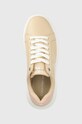 Calvin Klein Jeans sneakersy skórzane Chunky Cupsole Laceup Low YW0YW00807.0GD beżowy YW0YW00807.0GD