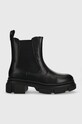 Kožené topánky chelsea Big Star platforma čierna KK274485.BLACK
