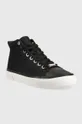 Πάνινα παπούτσια Calvin Klein Vulc High Top μαύρο