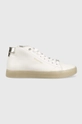 biały Calvin Klein sneakersy skórzane Cupsole Unlined High Top Damski