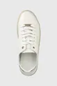 λευκό Δερμάτινα αθλητικά παπούτσια Calvin Klein Cupsole Unlined Lace Up