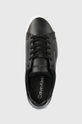 čierna Kožené tenisky Calvin Klein Vulc Lace Up