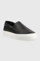 Δερμάτινα ελαφριά παπούτσια Calvin Klein Vulc Slip On Nano Fox μαύρο