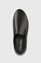 czarny Calvin Klein tenisówki skórzane Vulc Slip On Nano Fox