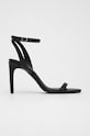 Calvin Klein sandale de piele Essentia subțire negru HW0HW01128.BAX