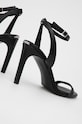 Încălțăminte Calvin Klein sandale de piele Essentia HW0HW01128.BAX negru