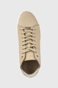 Calvin Klein sneakers din piele intoarsă Cupsole Unlined High Top bej HW0HW01174.PCV