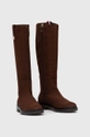 Замшеві чоботи Tommy Hilfiger TH Coin Longboot коричневий