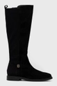 fekete Tommy Hilfiger csizma Th Essentials Longboot Női